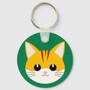Niedliche Katze-Illustration Schlüsselanhänger