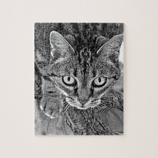 Niedliche Katze im Baum Puzzle (Vertikal)