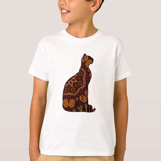 Niedliche Katze im Sitzen T-Shirt (Vorderseite)