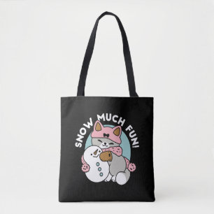 Niedliche Katze im Snow Gear mit Snowman Art