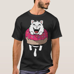 Niedliche Katze in Donut-Ringdonuts T-Shirt