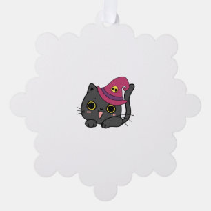 Niedliche Katze in einem Hut Ornament Karte