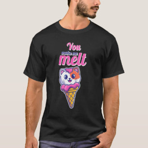Niedliche Katze in einem Kon, aus dem ich eisgeküh T-Shirt