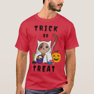 Niedliche Katze in Halloween-Kostüm T-Shirt
