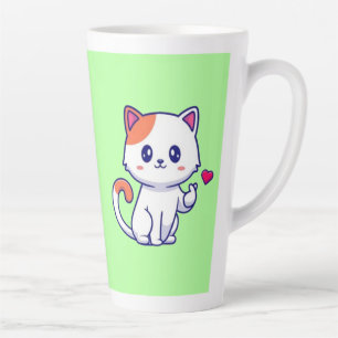 Niedliche Katze in Liebe signieren Hand-57577 Milchtasse