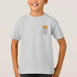 Niedliche Katze in Pocket, flüchtige Blick a boo,  T-Shirt