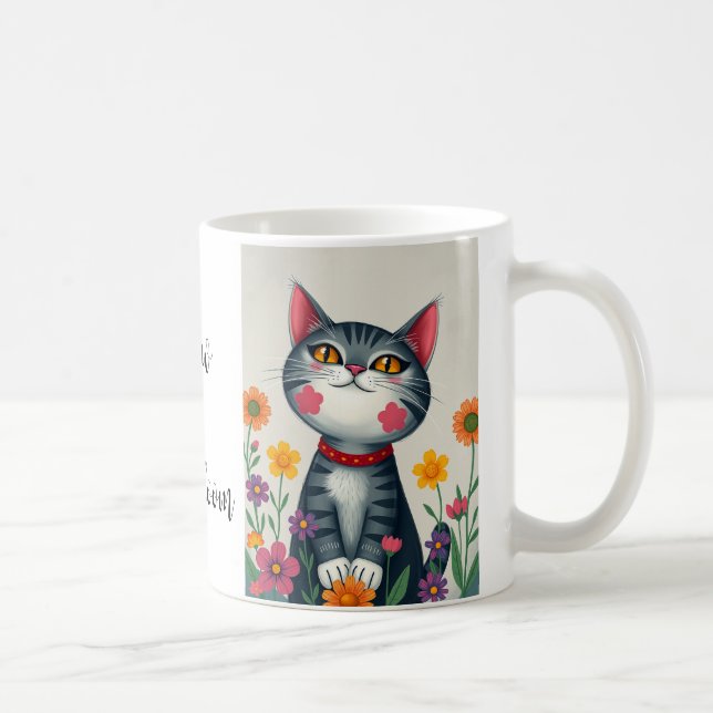 Niedliche Katze Kaffeetasse (Rechts)