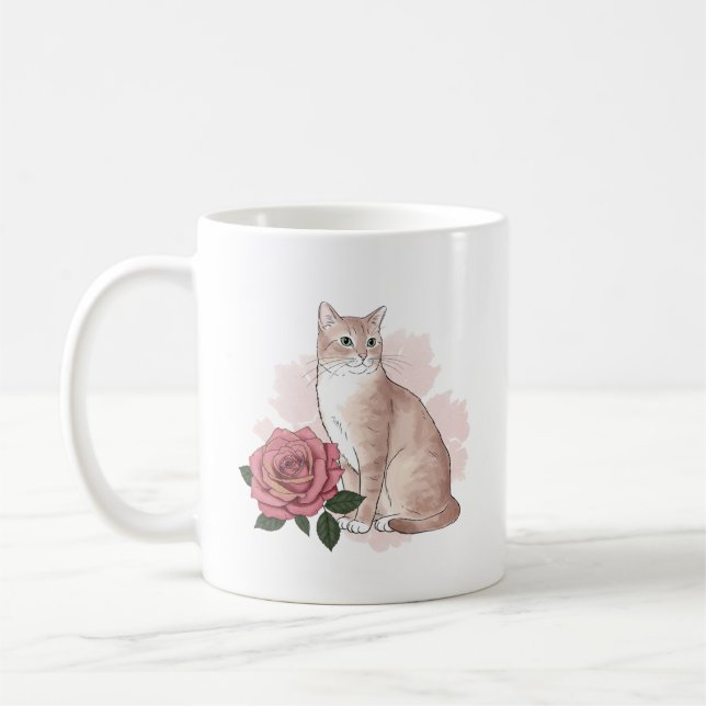 niedliche Katze Kaffeetasse (Links)