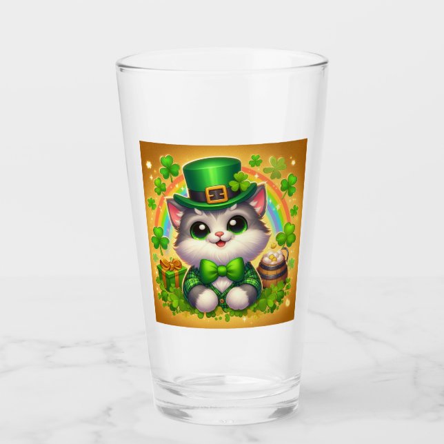Niedliche Katze/Kätzchen Glas (Vorderseite)