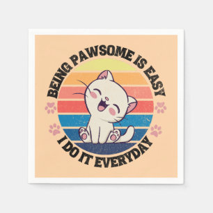 Niedliche Katze Kawaii Serviette