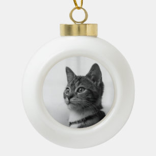 Niedliche Katze Keramik Kugel-Ornament