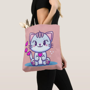 Niedliche Katze Kitten mit Herz Valentine Inspirie