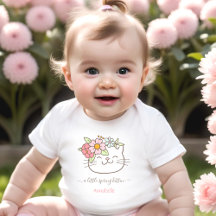Niedliche Katze Kitten Name Girl Spring Floral