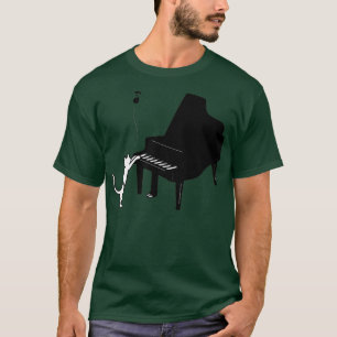 Niedliche Katze Klavier Funny Musician Kunstgift 1 T-Shirt