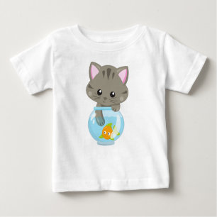 Niedliche Katze, kleine Katze, Kitty, Kitten, Fisc Baby T-shirt