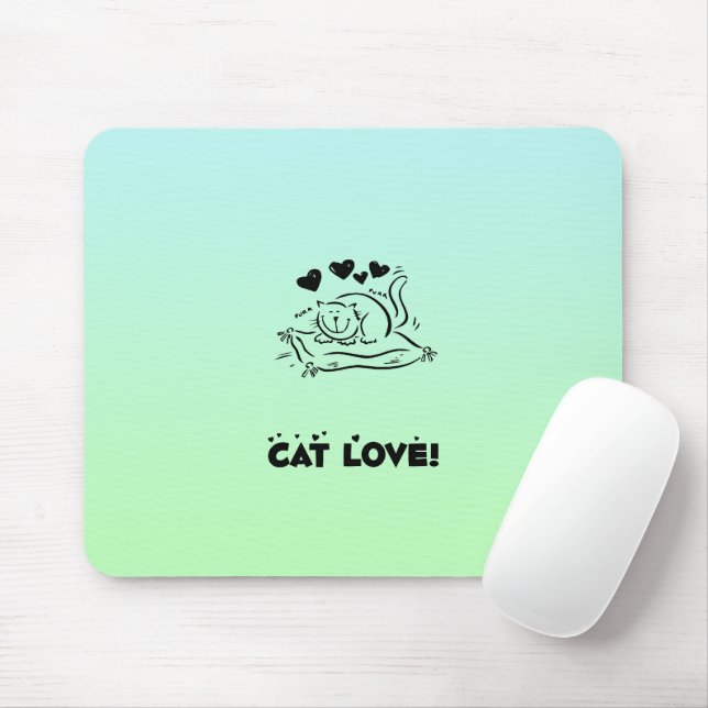 Niedliche Katze, kleine Katze, Kitty, Kitten, Herz Mousepad (Mit Mouse)