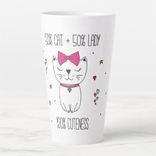 Niedliche Katze Latte Tasse