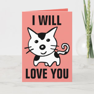 NIEDLICHE KATZE LIEBE ROMANCE GREETKARTEN FEIERTAGSKARTE