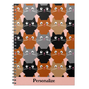 Niedliche Katze Lover Feline Kittens personalisier Notizblock