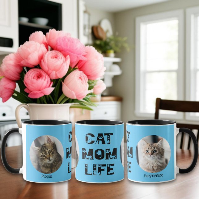 Niedliche Katze Mama Leben Custom Haustier Foto Mu Tasse (Von Creator hochgeladen)