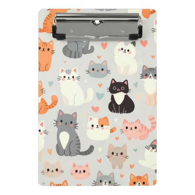 Niedliche Katze Mini Klemmbrett (Vorderseite)