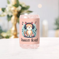 Niedliche Katze mit Kopfhörern Kawaii Music Lover