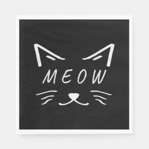 niedliche Katze mit mittlerem Gesicht Serviette