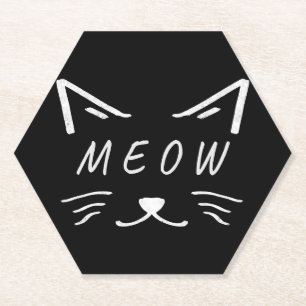 niedliche Katze mit mittlerem Gesicht Untersetzer