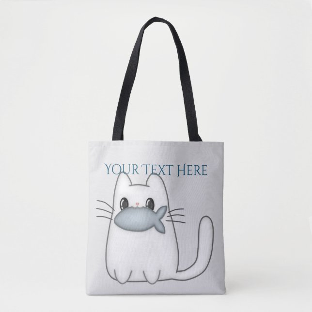 Niedliche Katze mit Preisfisch (Vorderseite)