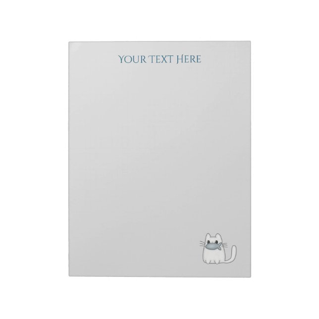 Niedliche Katze mit Preisfisch Notizblock (Rotiert)