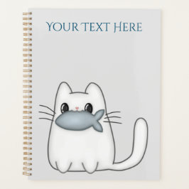 Niedliche Katze mit Preisfisch Planer