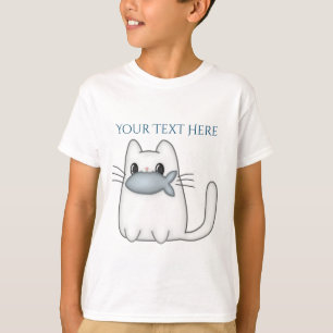 Niedliche Katze mit Preisfisch T-Shirt