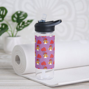 Niedliche Katze mit Rotem Herzen Trinkflasche