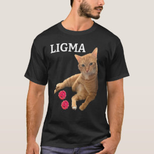 Niedliche Katze mit Spielzeug Ligma Witz T-Shirt