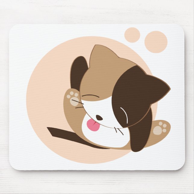 Niedliche Katze Mousepad (Vorne)