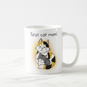 Niedliche Katze Mutter und Kitten Beste Katze Mama Kaffeetasse