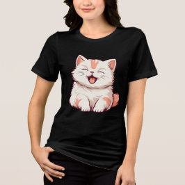 Niedliche Katze - oft lachen Tri-Blend Shirt