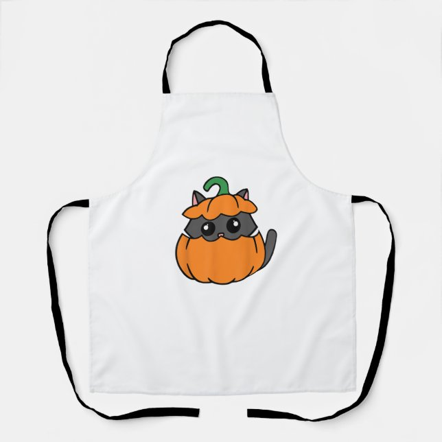 Niedliche Katze Orange Pumpkin - Kitty October Her Schürze (Vorderseite)