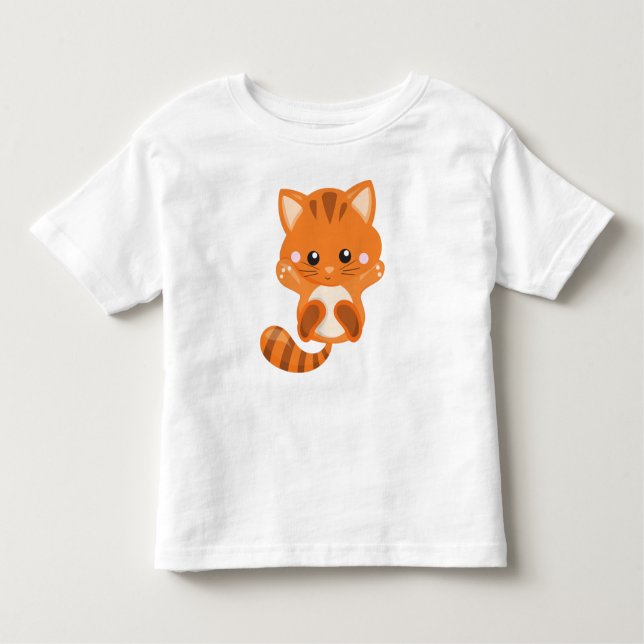 Niedliche Katze, Orangenkatze, Katze, Kitty, Kitte Kleinkind T-shirt (Vorderseite)