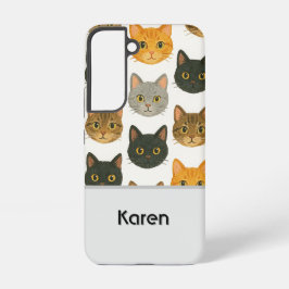 Niedliche Katze personalisiert Samsung Galaxy Hülle