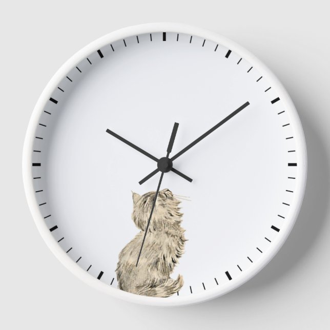 Niedliche Katze Schauen Sie sich die Uhren an - Sw (Vorderseite)