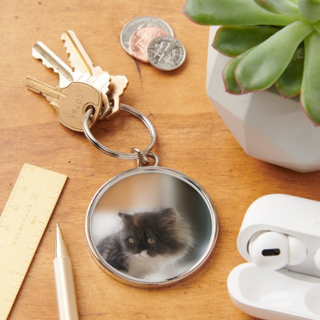 Niedliche Katze Schlüsselanhänger (Schreibtisch)