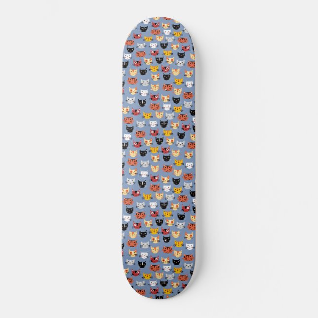 Niedliche Katze Skateboard (Vorderseite)