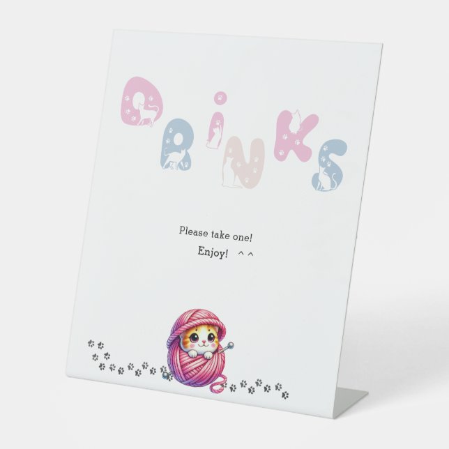 Niedliche Katze Sockelschild (Vorderseite)