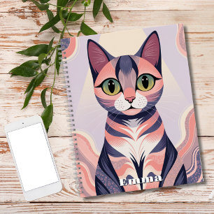 Niedliche Katze, Spaß, Chic, Tier, kundenspezifisc Notizbuch