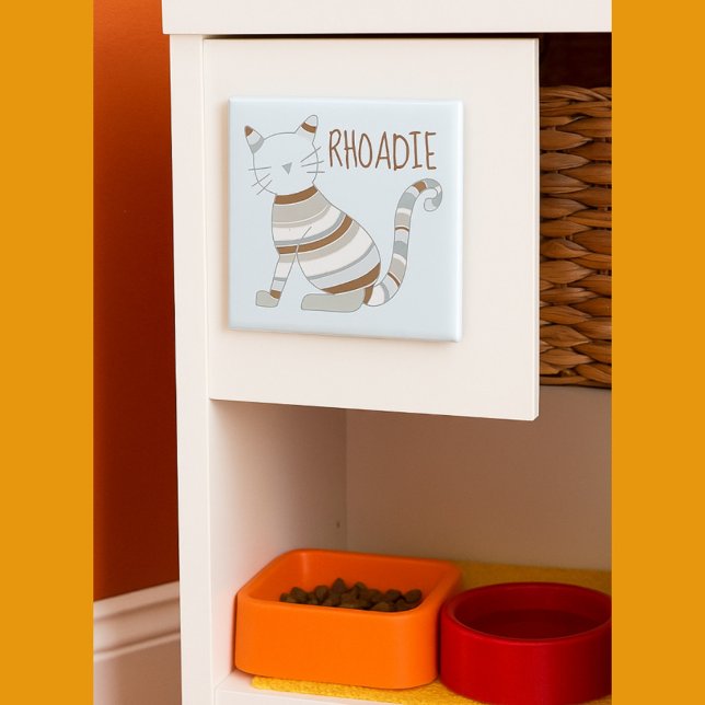 Niedliche Katze Striped Kitty Magnet (Von Creator hochgeladen)