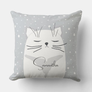 Niedliche Katze, Symbol von 2023. Kissen