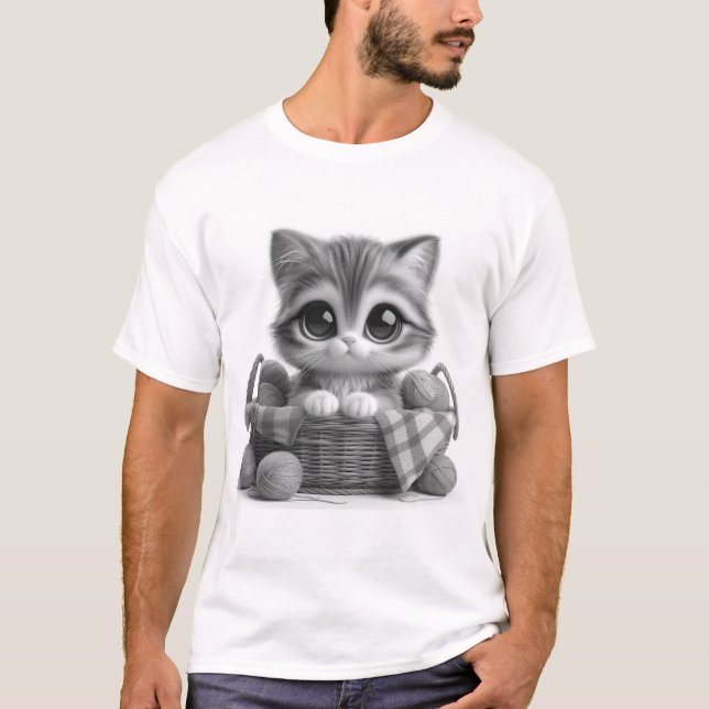 Niedliche Katze T - Shirt (Vorderseite)