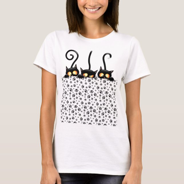 niedliche Katze T-Shirt (Vorderseite)