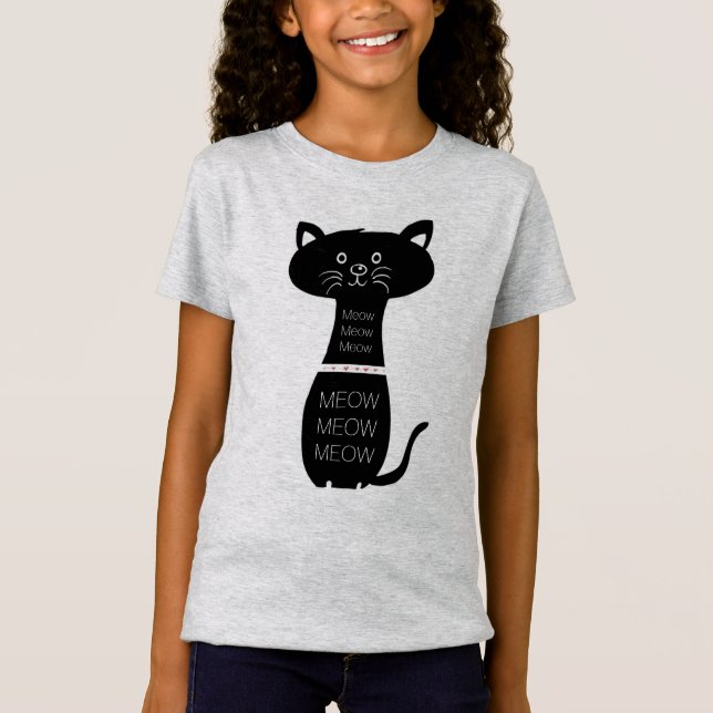 Niedliche Katze T-Shirt (Vorderseite)